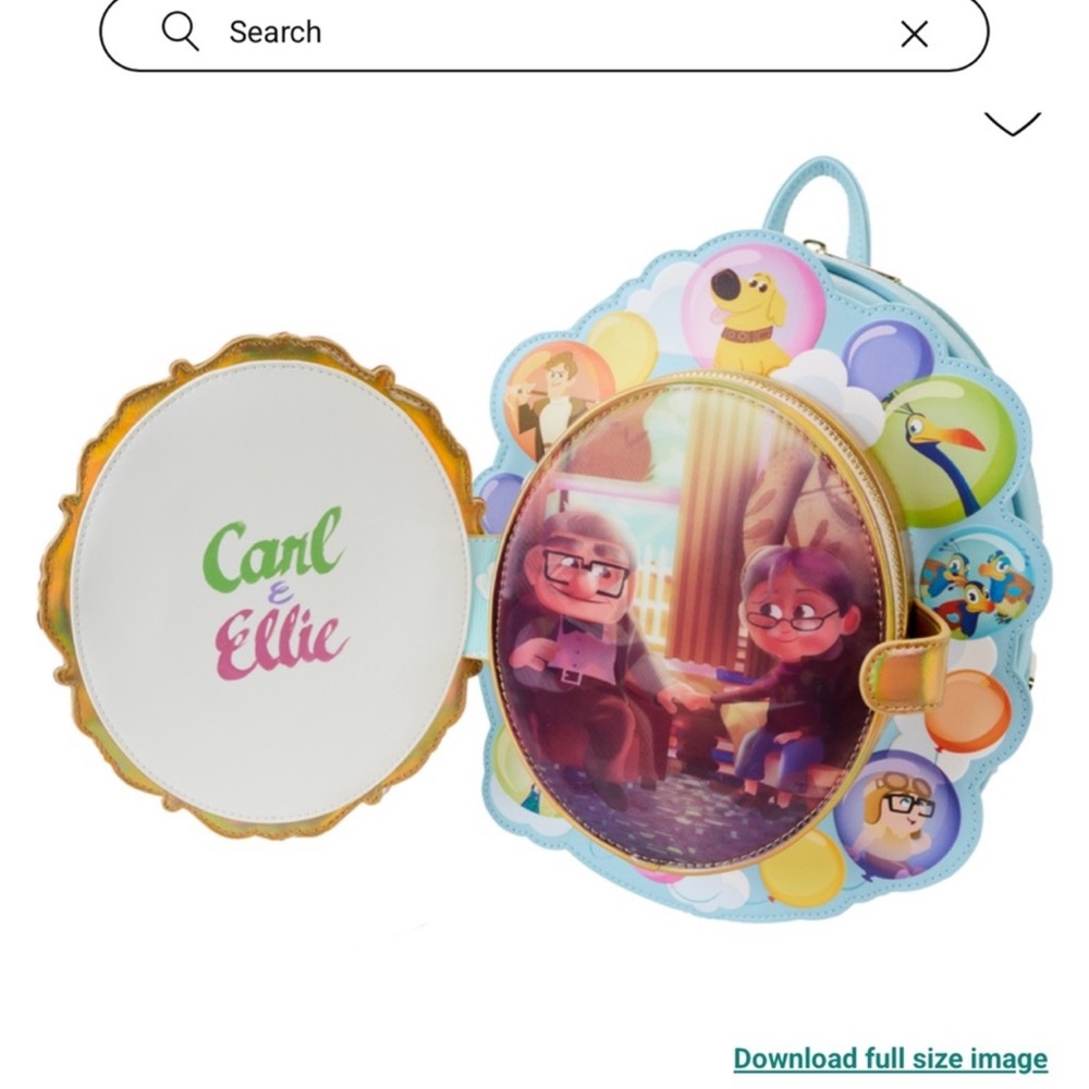 Loungefly Up Exclusive 15th Anniversary Carl & Ellie Cameo Mini Backpack - Picture 3 of 16